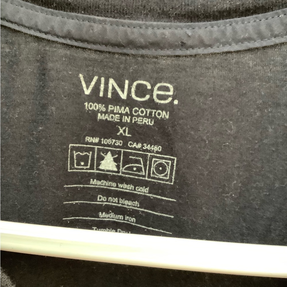 Vince Striped Black and White Long Sleeve T-Shirt - Picture 2 of 4